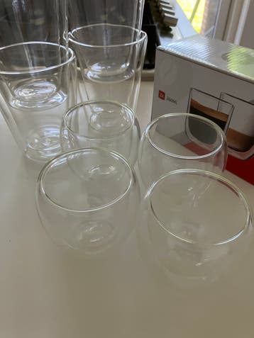 Gratis -Dubbelwandige Glazen Set - Koffie, Thee, Espresso