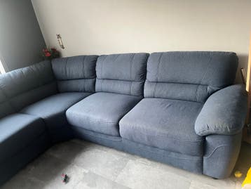 Comfortabele Hoekbank - Grijsblauw - Ruim en Modern