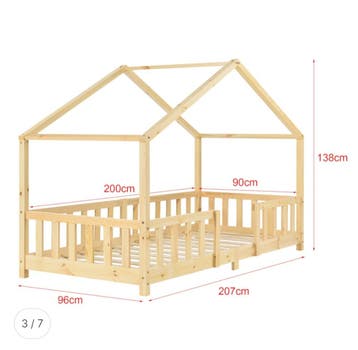 Vloerbed 90x200