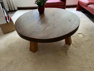GRATIS eikenhouten salontafel 115 doorsnee
