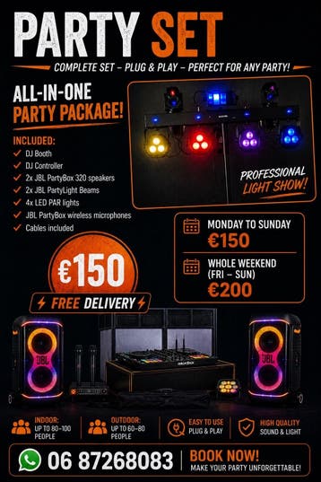 Complete DJ Party Set - Plug & Play - Te huur