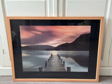 Houten wissellijst met poster van steiger