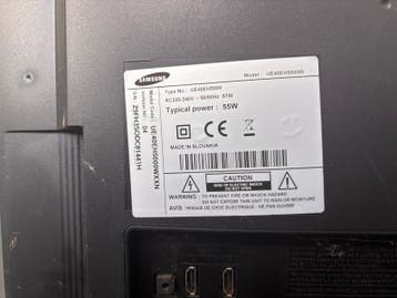 Samsung TV UE40EH5000W - Scherm zwart, gratis af te halen