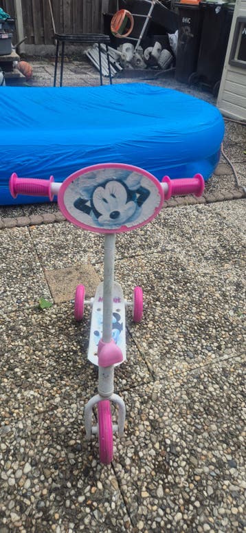 Minnie Mouse Kinderstep met 3 Wielen - Roze/Wit