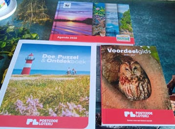 Postcode Loterij: Agenda, Puzzelboek, Voordeelgids (ruilen).