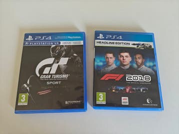 PS4 Games: Gran Turismo Sport & F1 2018 (Zo goed als nieuw)