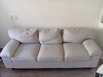 3-zits bank beige stof | 200 cm | nette staat