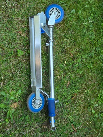 Inklapbare step met voetrem - Blauw/Zilver