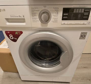 Gratis LG wasmachine met defecte deur (8kg, A+++)