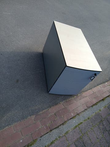 Ladeblok met 4 laden - Grijs/Houtkleur