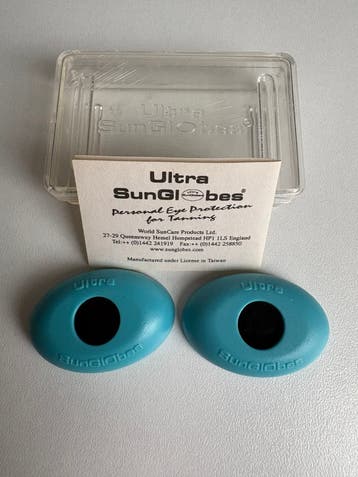 Utra SunGlobes oogbescherming voor onder de zonnebank