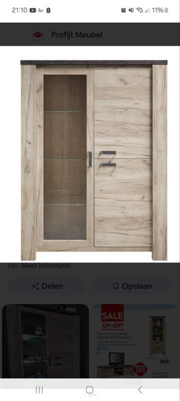 Profijt Meubel Satriani Vitrine/Opbergkast