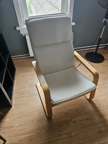 IKEA Poäng fauteuil - Lichtgrijs met berkenhout