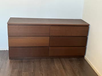 Gratis - ikea malm kast, 6 lades