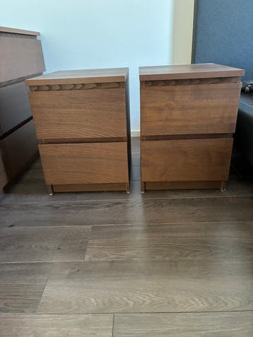 Gratis - 2 stuks - ikea malm ladekast/nachtkastje