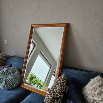 GRATIS Grote grenen spiegel 70 x 110 cm