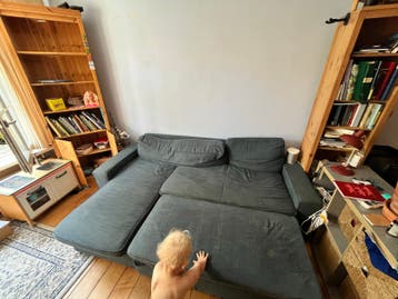 Comfortabele hoekbank met chaise longue