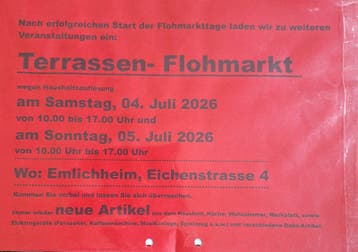 Terrassen-Flohmarkt am 4. und 5. Juli 2026 in Emlichheim, Ei