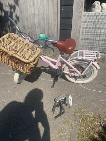 Gratis tot 1 Juli: Roze meisjes fiets 12 inch