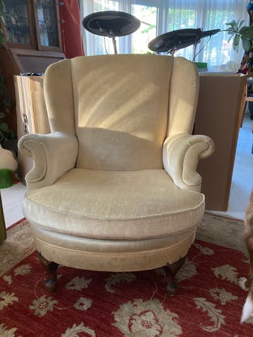 Vintage fauteul velours