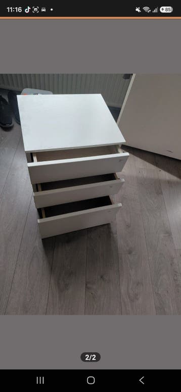 Wit ladeblok met 3 laden