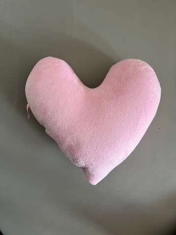 Ongebruikt roze hartkussen - gratis voor liefhebber