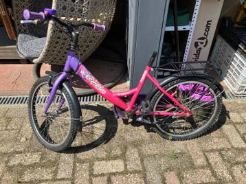 Meisjesfiets kinderfiets roze achteruittraprem