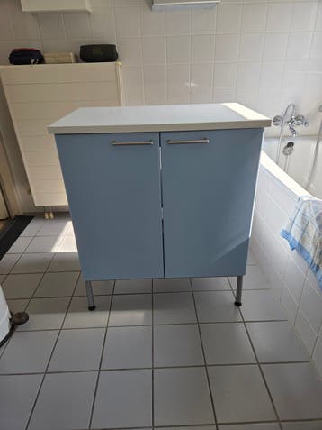Blauw badkamer meubel set
