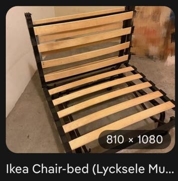 vouwbed frame Ikea Lyksele gratis