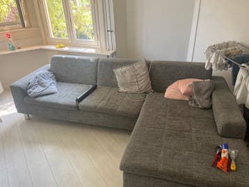 Comfortabele hoekbank, 220x90 cm, in goede staat