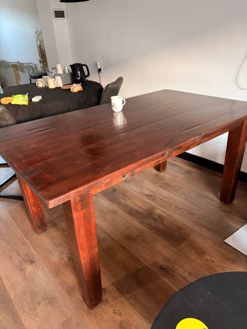 Robuuste Teakhouten Eettafel - Perfect voor Gezellige Diners