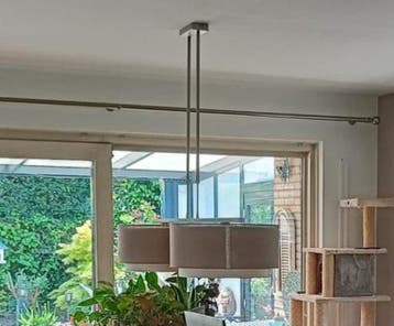Moderne hanglamp met twee kappen