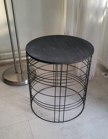 Vintage draadmand bijzettafel