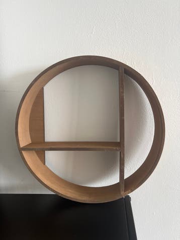 Ronde houten wandplank - Gratis afhalen