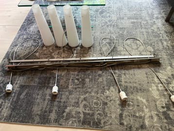 Hanglamp met 4 glazen kappen - Modern design