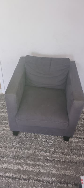 Comfortabele grijze fauteuil - Zo goed als nieuw
