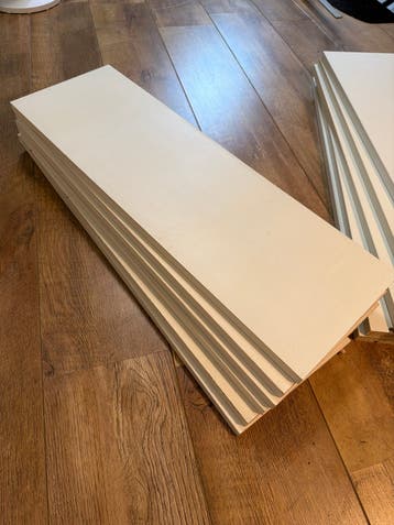 Ikea planken wit - diverse maten (6x 71,5x23x1,8cm, 5x 76x26