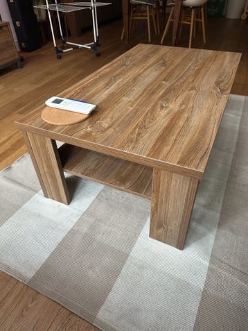 Salontafel met opbergruimte, houtkleur