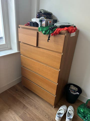 Houten ladekast met 6 laden - Ruime opbergruimte