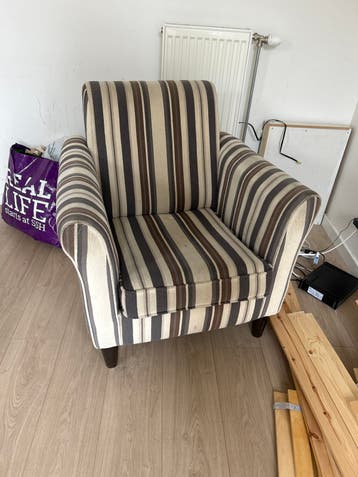 Gestreepte fauteuil - comfortabel en stijlvol