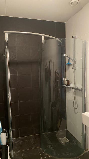 Glas douchewand