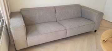 Comfortabele 2-zitsbank in groene stof- gratis af te halen