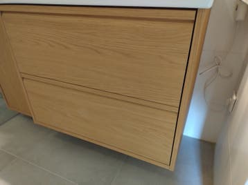 Wastafelonderkast Angsjon ikea 80 breed, licht eiken