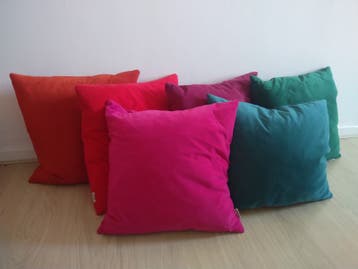 Fluwelen kussenhoezen, rits (6 kleuren) - 45x45 cm