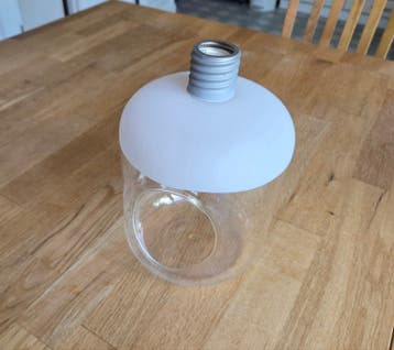 Glazen lampenkap/vaas - decoratie, 2 stuks