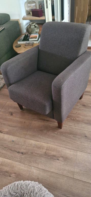 Comfortabele grijze fauteuil - Zo goed als nieuw
