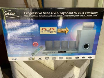 Elta DVD-speler met MPEG4, USB, 70W luidsprekersysteem