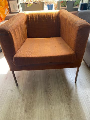Oranje-bruine Fauteuil