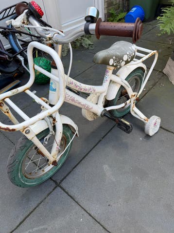 Kinderfiets klein wit