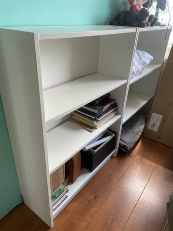 Gratis afhalen twee ikea billy boekenkasten wit